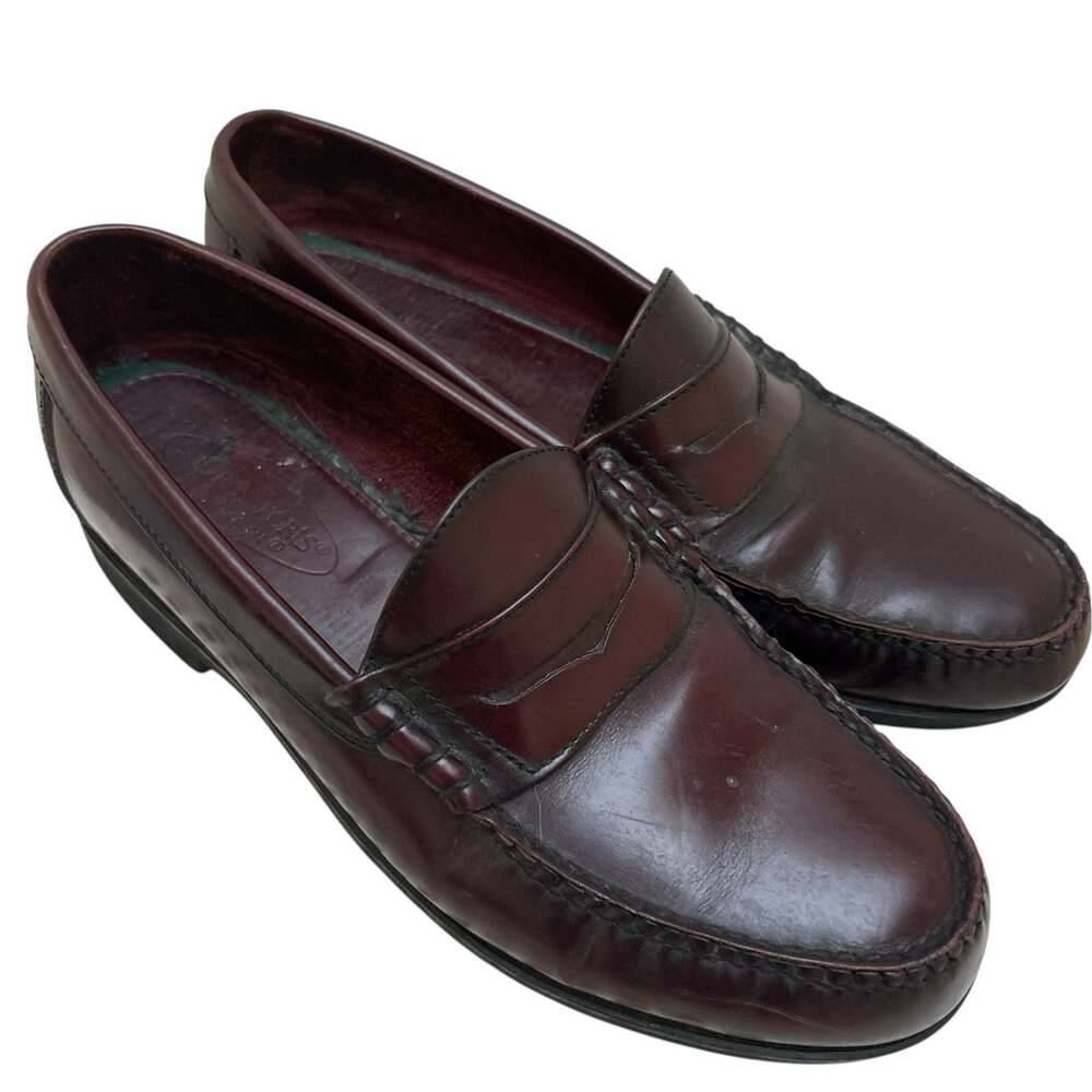 Vintage Rockport DresSports Penny Loafers Mens 8 M Burgundy Leather M2887